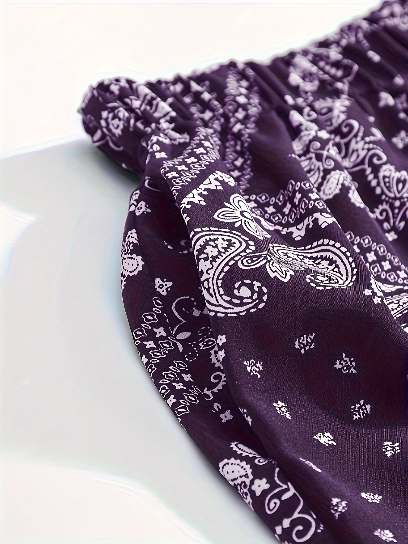  Scarf Print Wide Leg Trousers