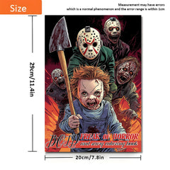 Deluxe Horror Coloring Book 22 Pages Watercolor Paper