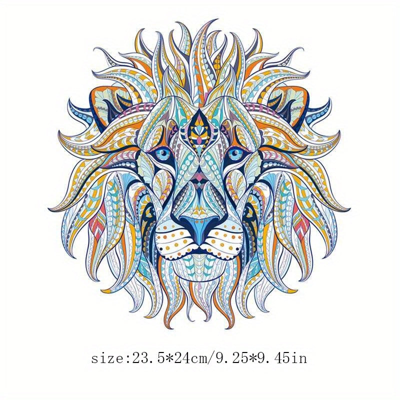 Cartoon Lion Animal Clothing Patch For Men DIY Application