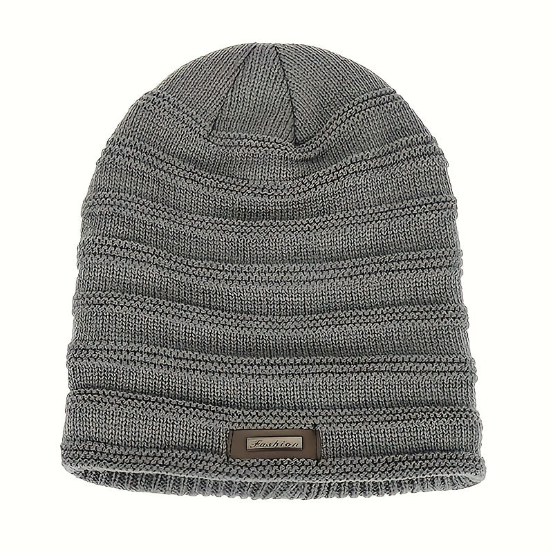 Plus Velvet Warm Woolen Knitted Hat Outdoor Ski Hat
