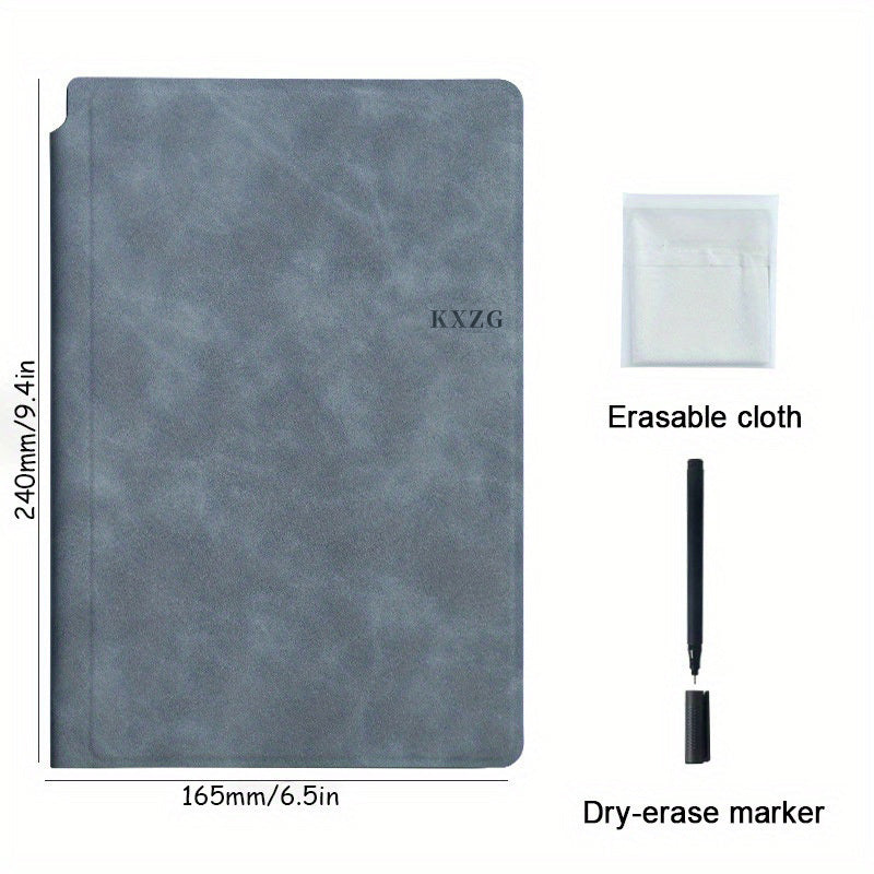 A5 Leather Whiteboard Notebook Notepad Erasable Handwriting Board