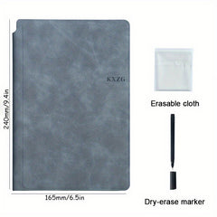 A5 Leather Whiteboard Notebook Notepad Erasable Handwriting Board
