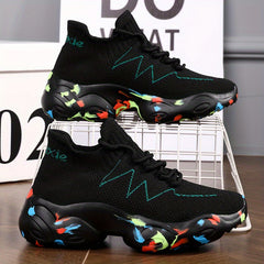 Mesh Breathable Sports Shoes Thick Sole Lightweight Sneakers