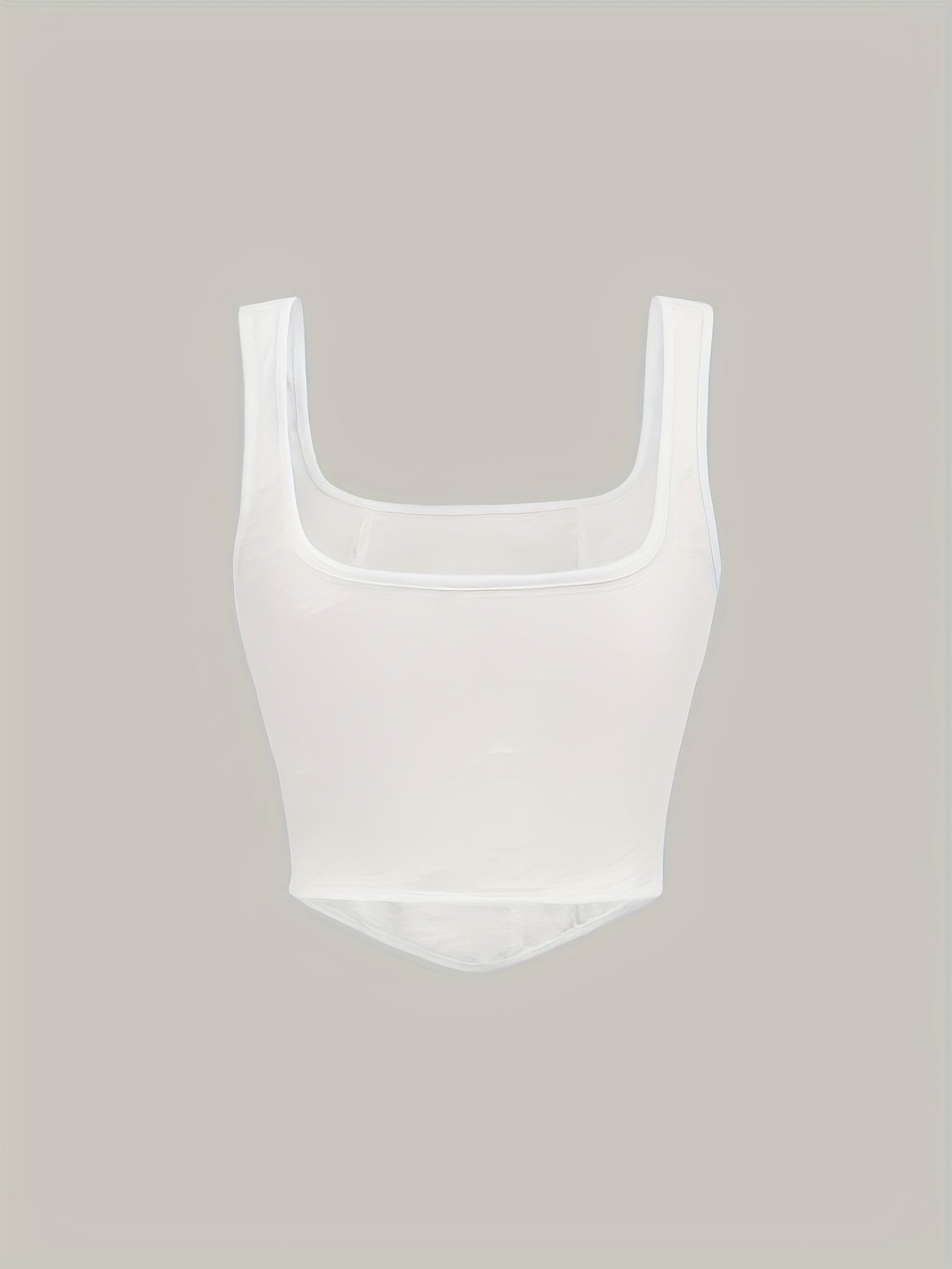 Y2K Slim Corset Tank Top Sleeveless Square Neck
