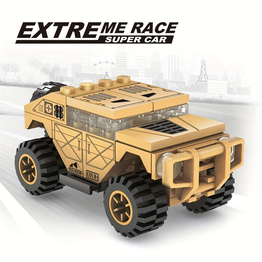 Monster Off Road Vehicle Building Blocks Set - Stacking Skill Training
