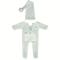 Newborn Photography Rompers Hat Set