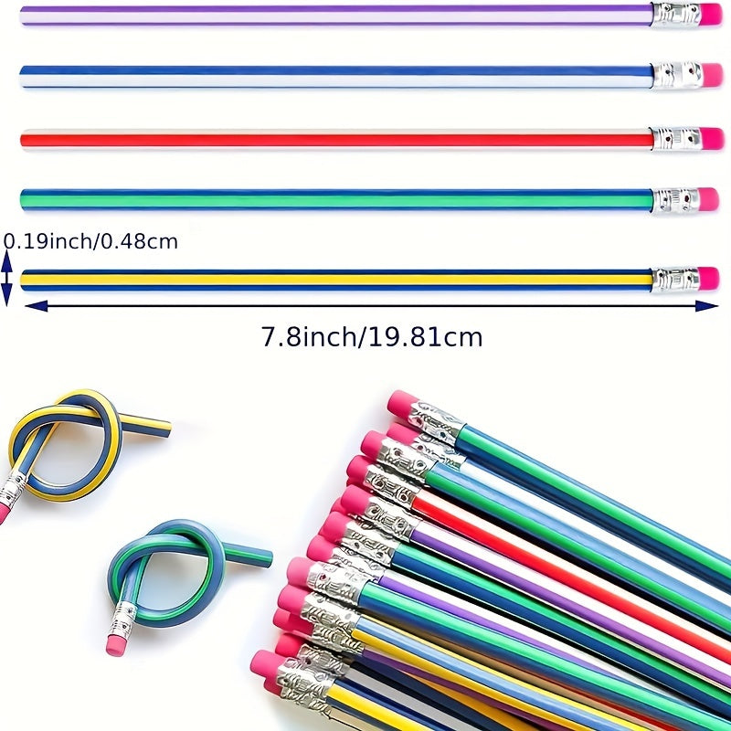 15pcs Bendable Pencils Kids Birthday Party Bag Filler Learning Toys