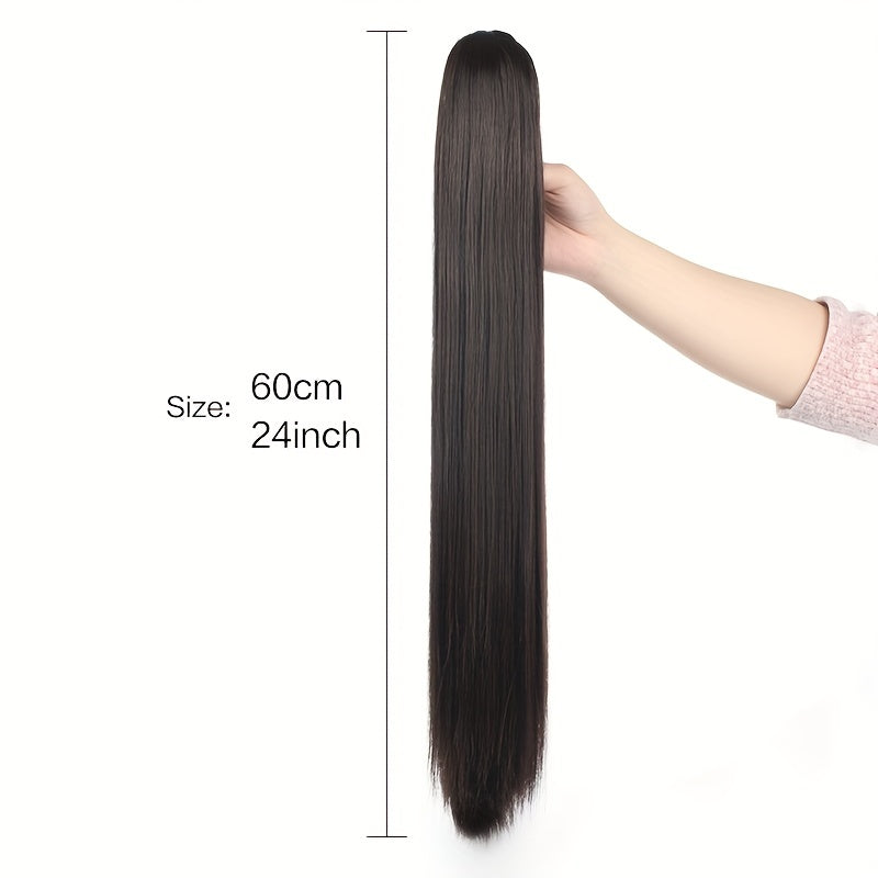Long Straight Claw Ponytail Hair Extension