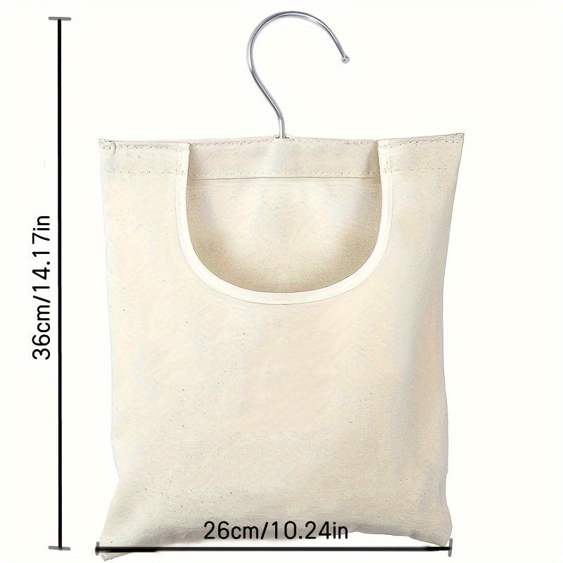 Canvas Clothespin Bag with Hanger & Rotatable Hook