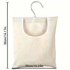 Canvas Clothespin Bag with Hanger & Rotatable Hook