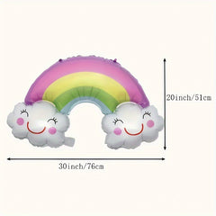 Smile Rainbow Cloud Birthday Party Balloon Decoration