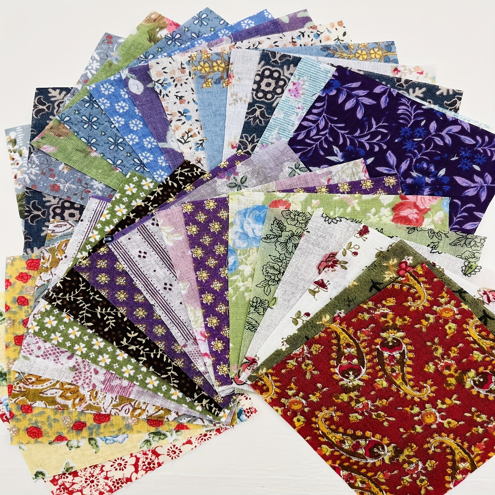 30pcs Dark Series Cotton Fabric Quilted Fabric for DIY Sewing Square Patchwork
