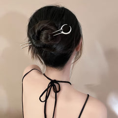 Crescent Moon Decor Hair Pin - Hair Bun Holder