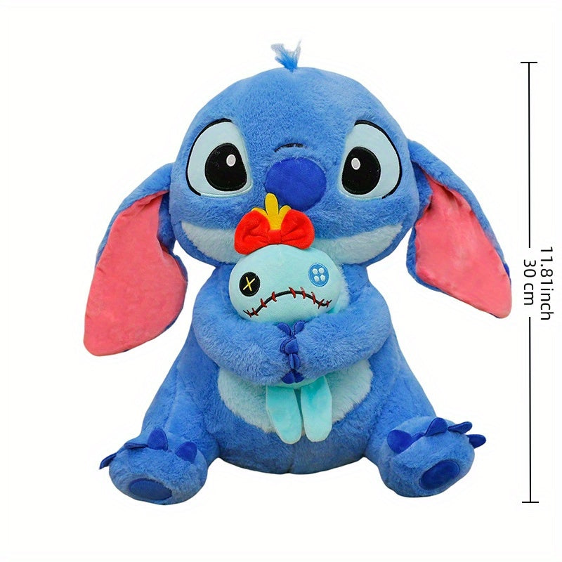 Stitch & Scrump Plush Hugging Doll Soft Toy w/ Red Bow Tie - Home Decor & Gift