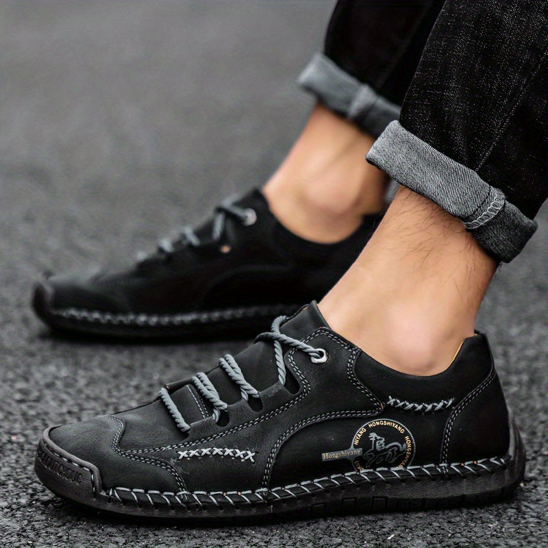 Men's Colorful Stitched Loafers Non Slip Outdoor Sneakers