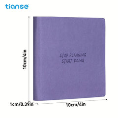 TIANSE Pocket Journal Notebook 192 Grid Inner Pages 10.16x10.16cm