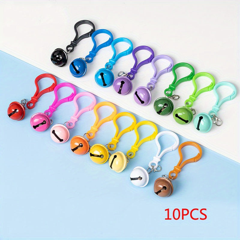 Colorful Plastic Key Chain Bell Pendant Keychain with Clasp