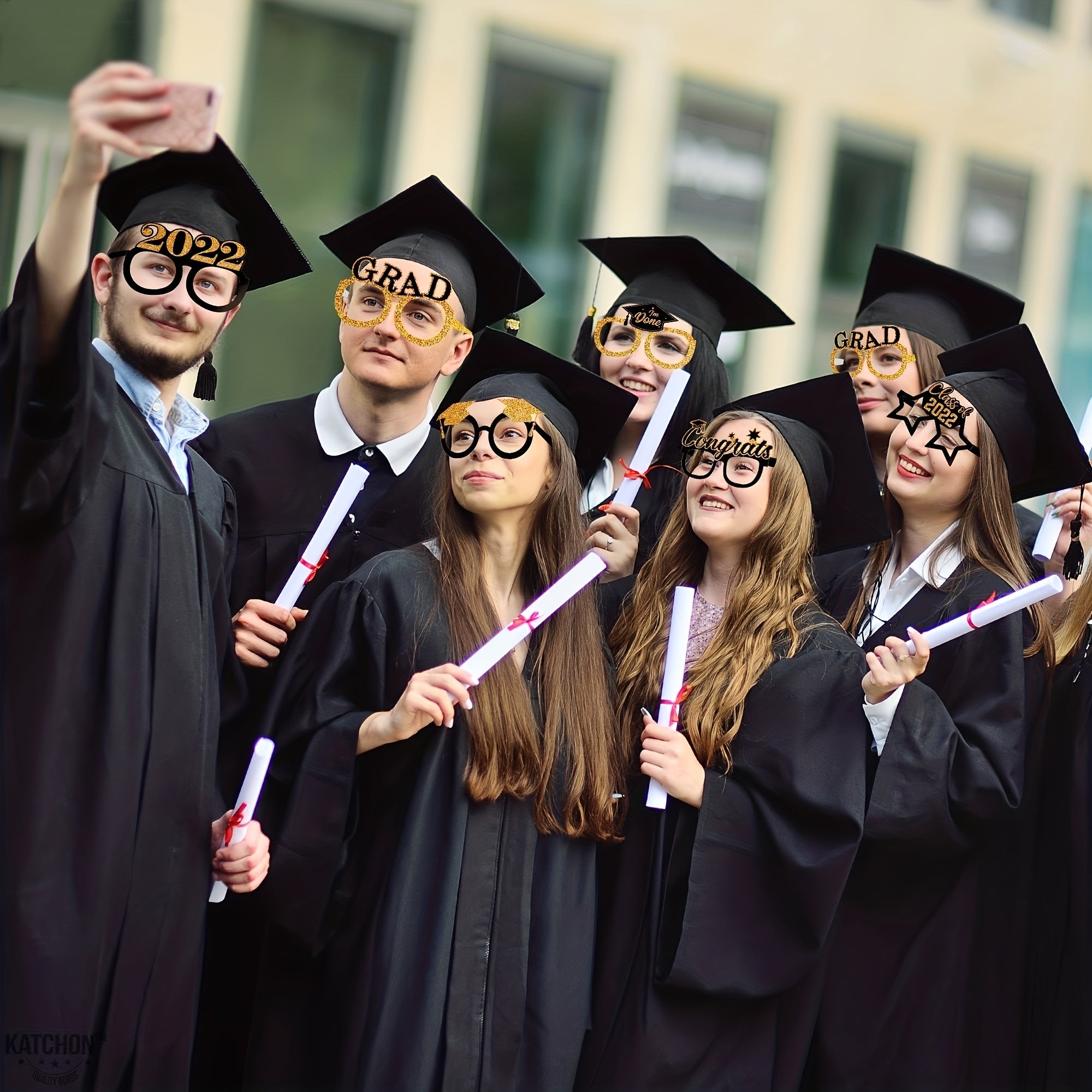 6pcs Graduation Students Glasses Graduation Party Decorations Photo Props