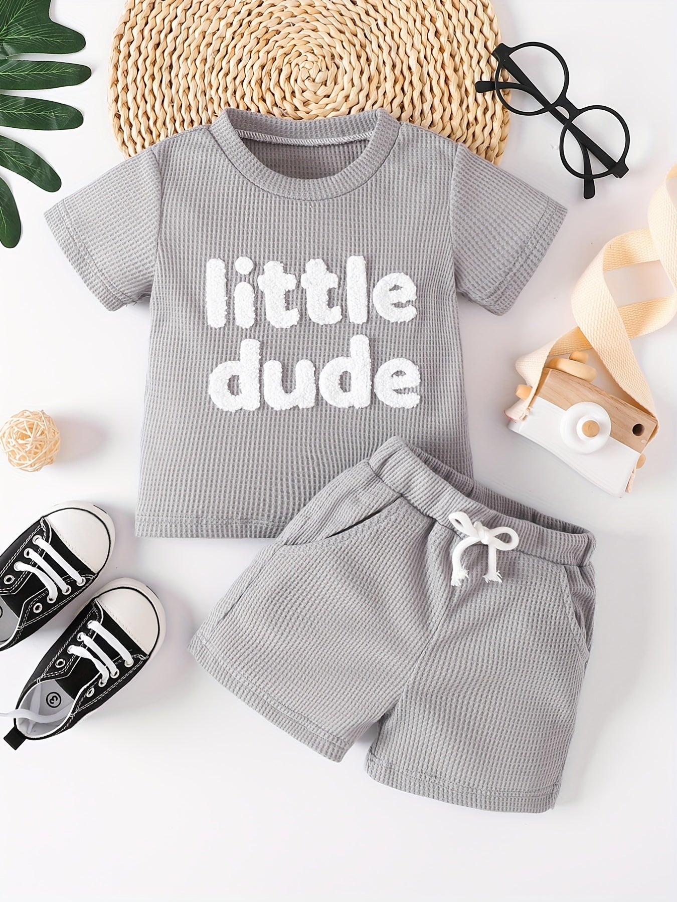 Baby Boys Little Dude T shirt & Shorts Set Summer Clothes