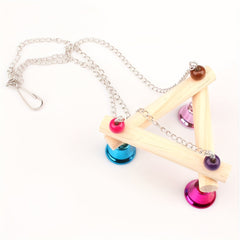 Interactive Parakeet Swing Stand Toy - Fun Perch for Small Birds