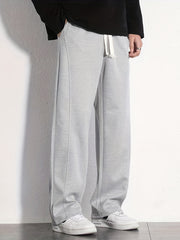 Casual Cotton Loose Fit Drawstring Pants for Men