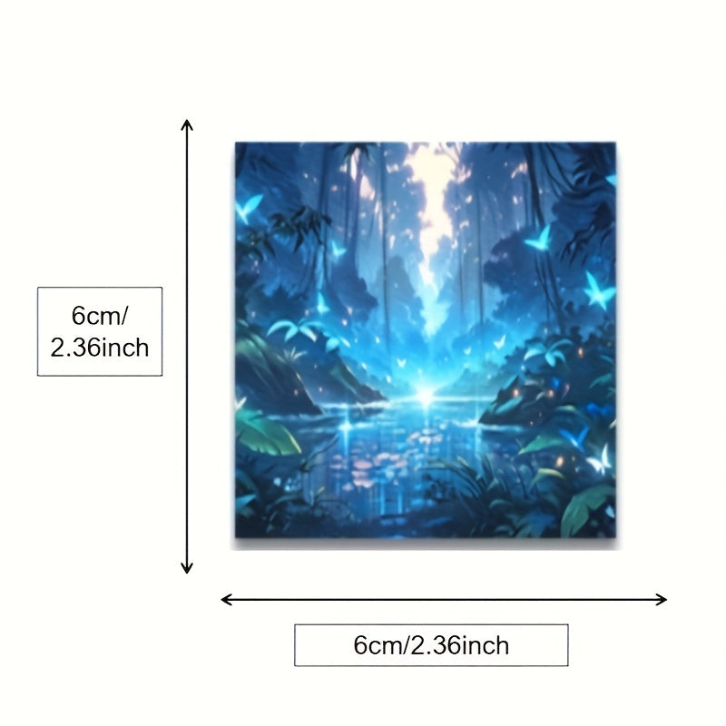 50pcs Fantasy Forest Cartoon Graffiti Stickers Waterproof PVC Game Stickers