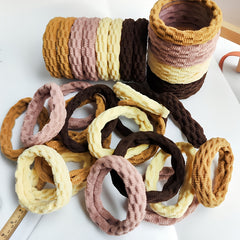 20pcs Multicolor Hair Tie Fancy Textured Elastic Headbands Hair Rope