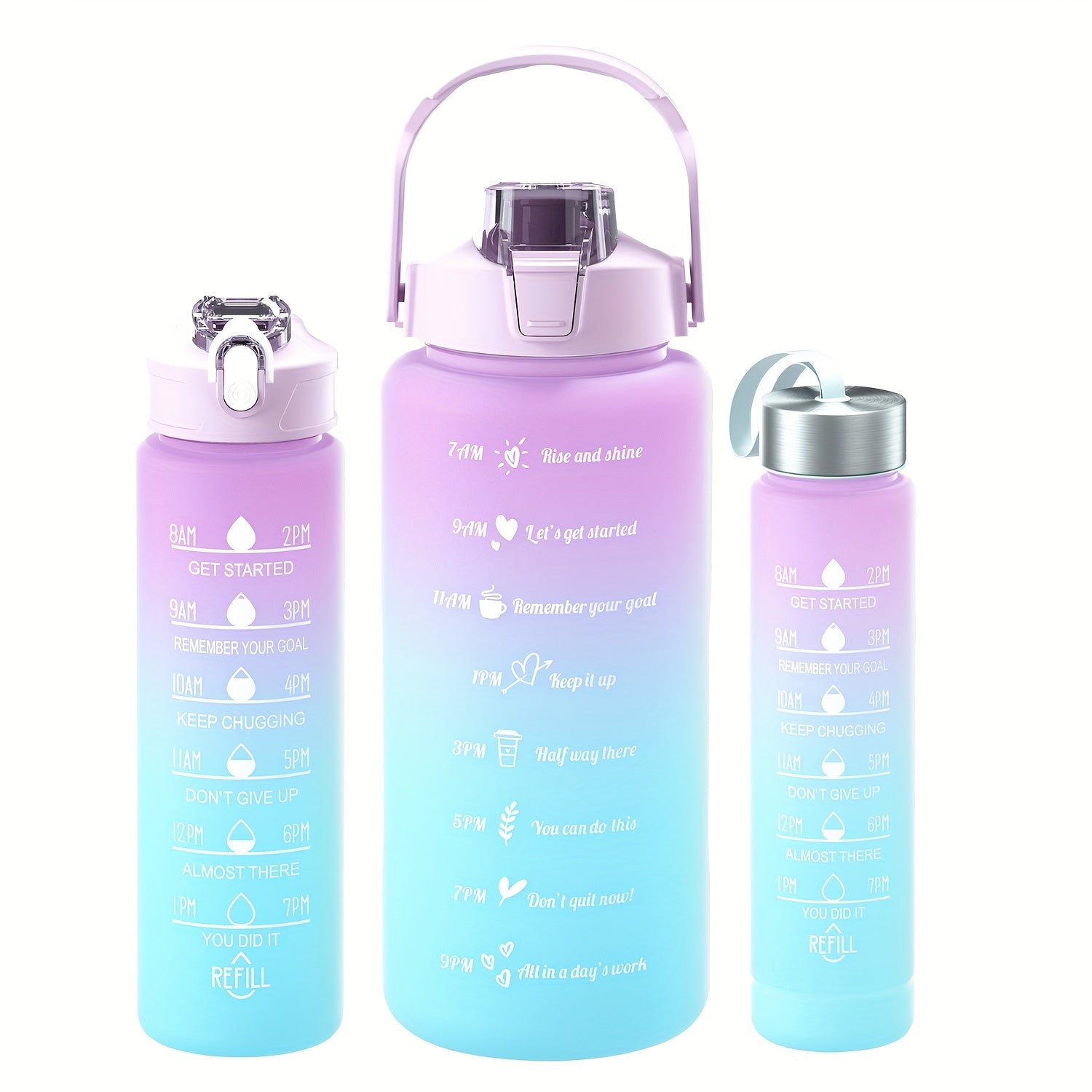 Gradient Leakproof Scale Sports Water Bottle Portable Lightweight