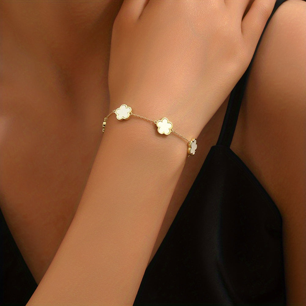 Ladies Flower Copper Bracelet Birthday Gift