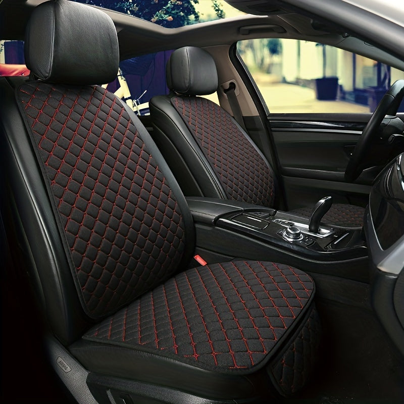 Car Seat Covers Non Slip Breathable Flax Cushion Universal All Seasons