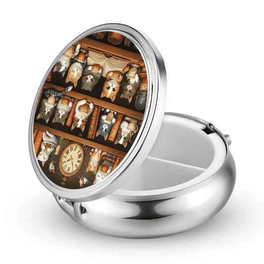 Unique Kitten Pill Box 3 Compartment Medicine Organizer