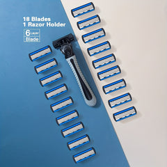 Sharp 6 Layer Razor Blades 12-24 Pcs Replacement Blades Wet Shaving Safety Razor