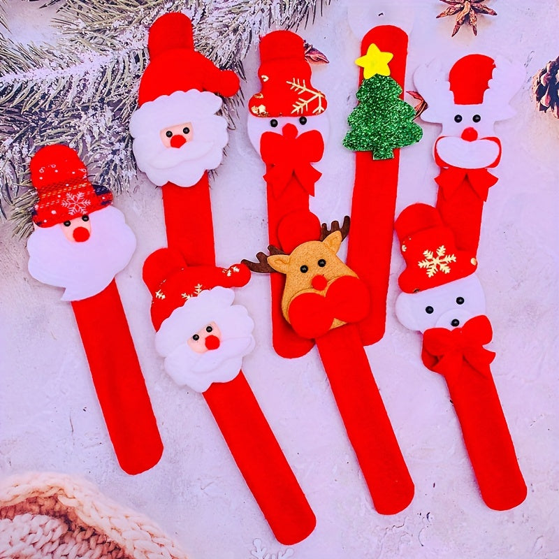 Christmas Bracelets Cartoon Plush Pop Circles - Set of 12pcs