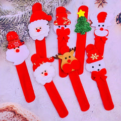 Christmas Bracelets Cartoon Plush Pop Circles - Set of 12pcs