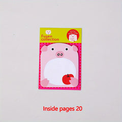 20 Sheets Animal Sticky Notes Cute Animal Memo Pads for Office Use
