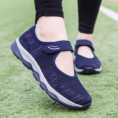 Women's Breathable Knit Sneakers Low Top Lightweight Casual Shoes