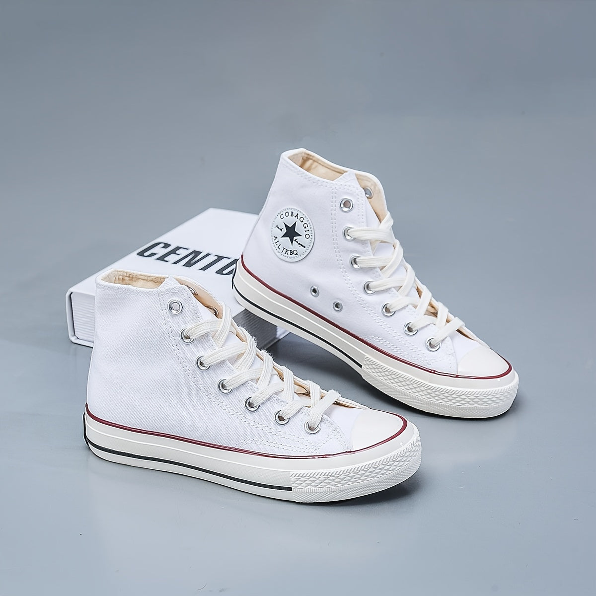Men's High Top Canvas Shoes Lightweight Casual Sneakers