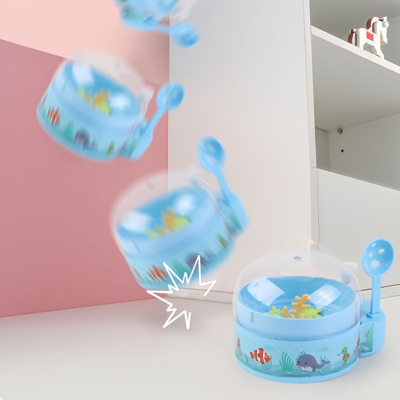 Clockwork Rotating Fish Fishing Machine Wind up Clockwork Fish Egg Toys