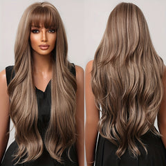 71 12 Cm Butterfly Haircut Wavy Curly Hair Wigs Bangs Women