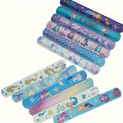 Mermaid Slap Bracelets 12pcs Vibrant Party Favors & Birthday for Kids