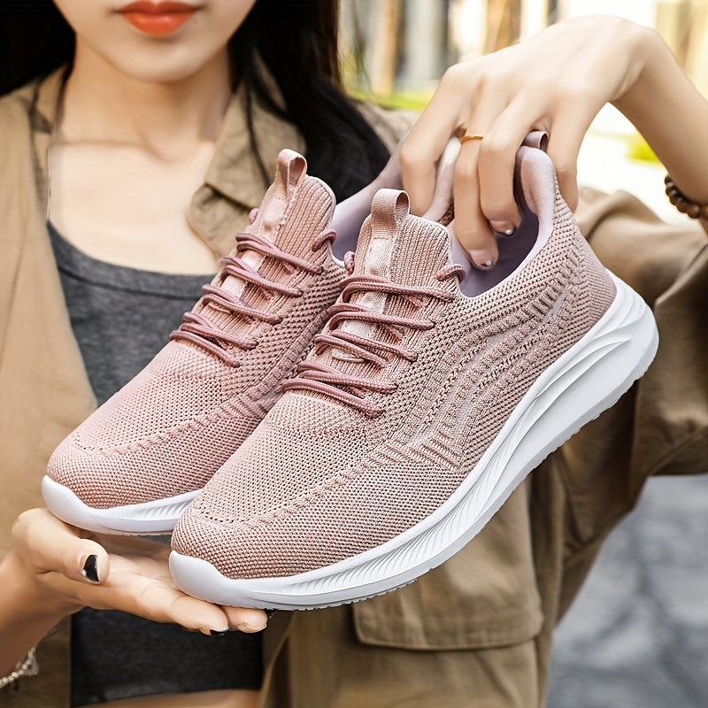 Women's Lace Up Athletic Running Shoes Soft Sole Casual Mesh Sneakers