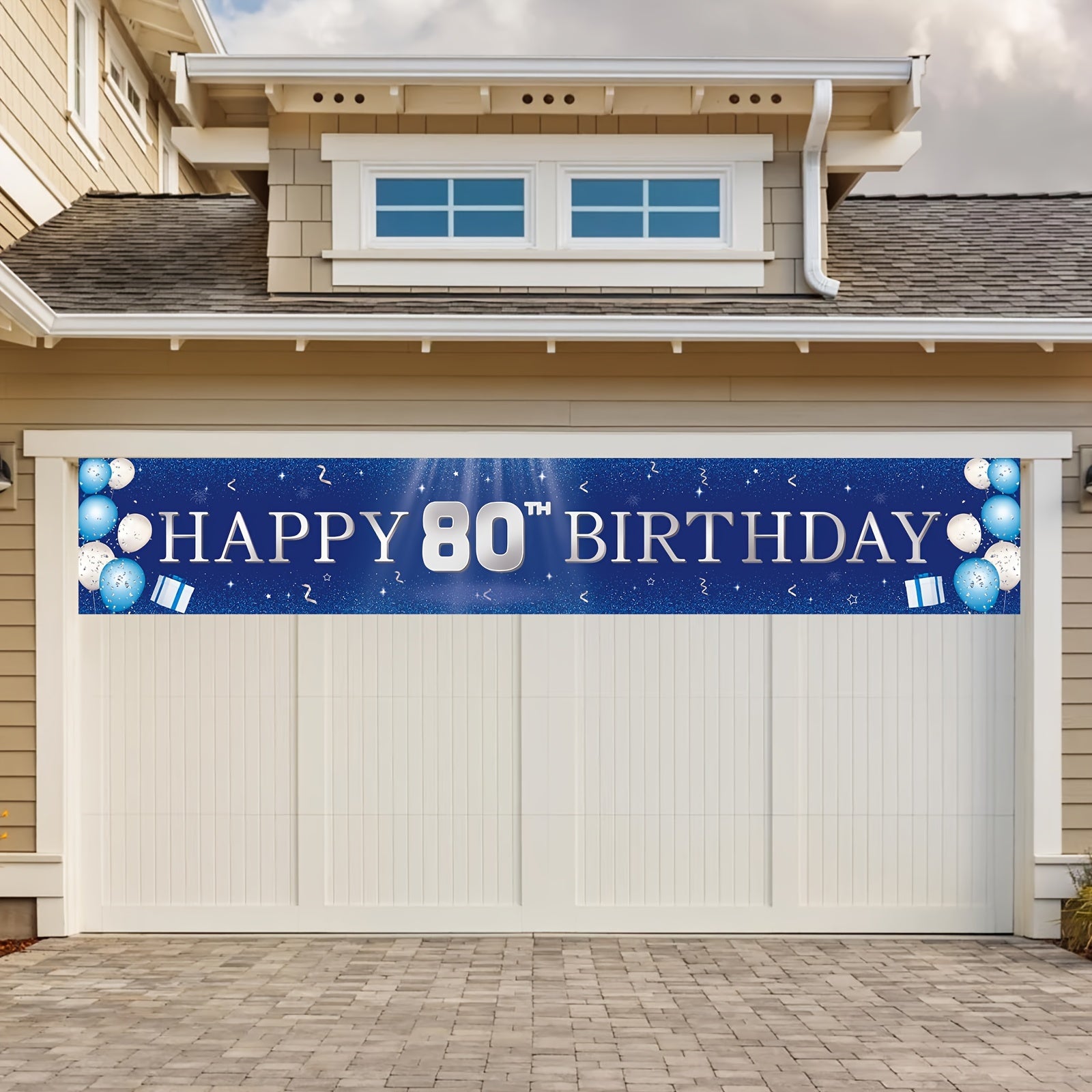 80th Birthday Banner & Yard Signs - Indoor/Outdoor Party Decorations
