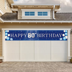 80th Birthday Banner & Yard Signs - Indoor/Outdoor Party Decorations