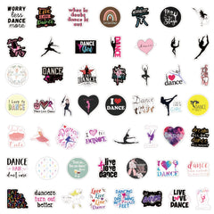 100Pcs Dance Stickers For Water Bottle Scrapbook