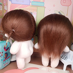 Fluffy Hair Doll with Interchangeable Outfits Plush Toy in Mixed Colors