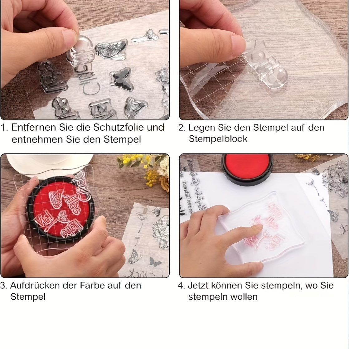 Train Words Stamp Silicone Transparent Decoration Tool