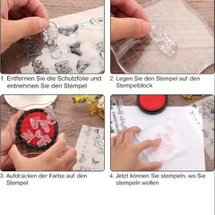 Train Words Stamp Silicone Transparent Decoration Tool