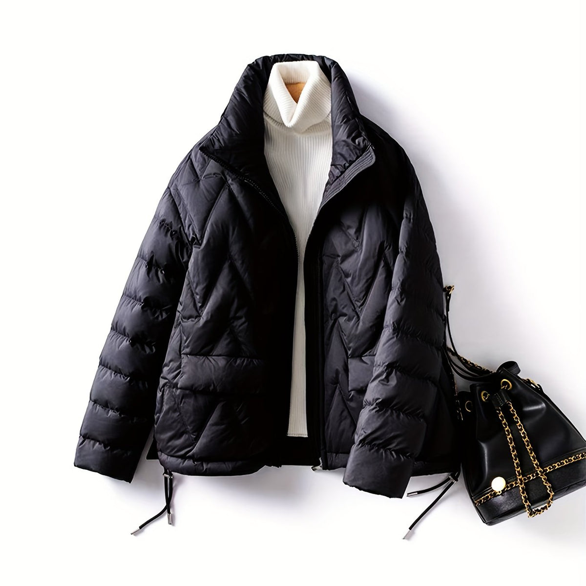 Fashionable Puffer Jacket Winter Warm Casual Jacket Women's Clothing