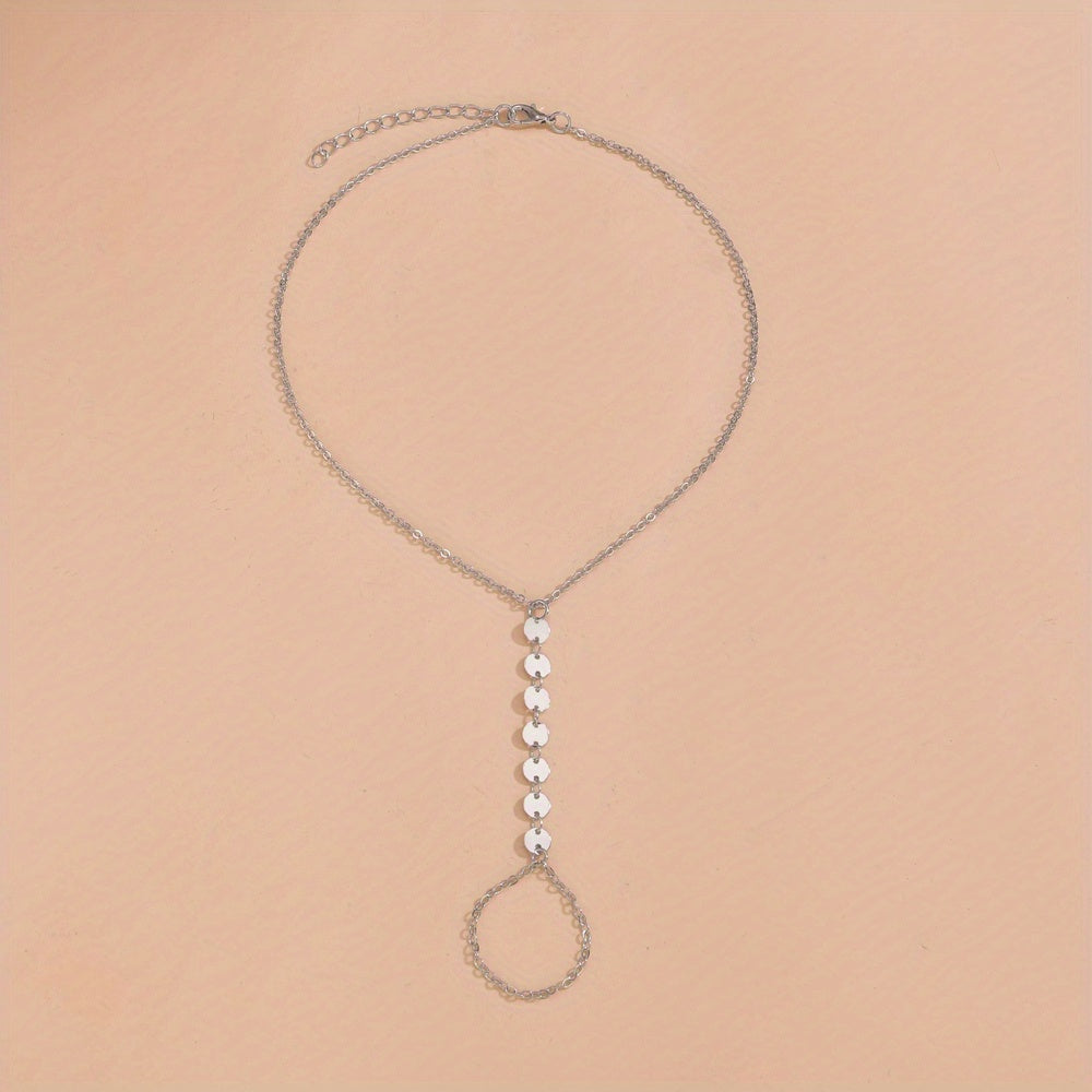 Double Layer Chain Finger Mitten Bracelet for Women