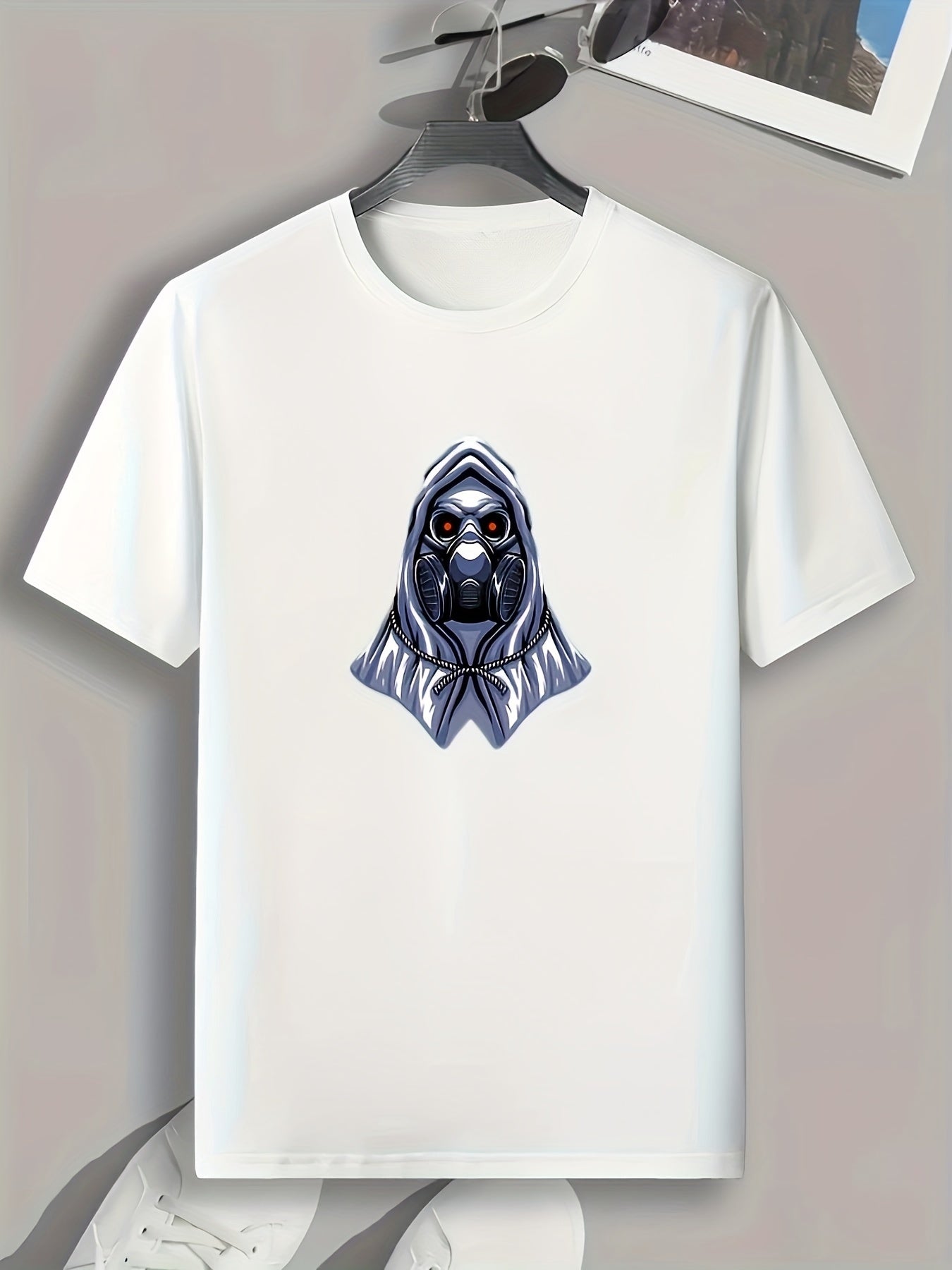 Skull Pattern Men's Graphic T-shirt for Summer